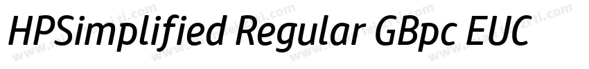 HPSimplified Regular GBpc EUC H字体转换